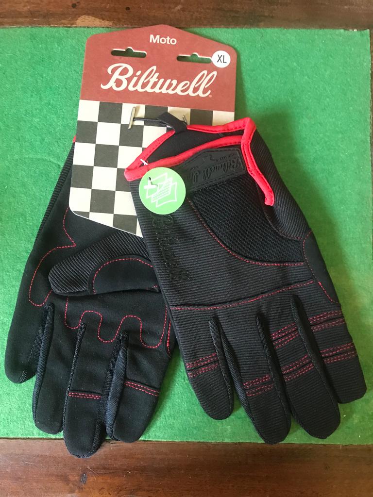 Biltwell moto rukavice black-red